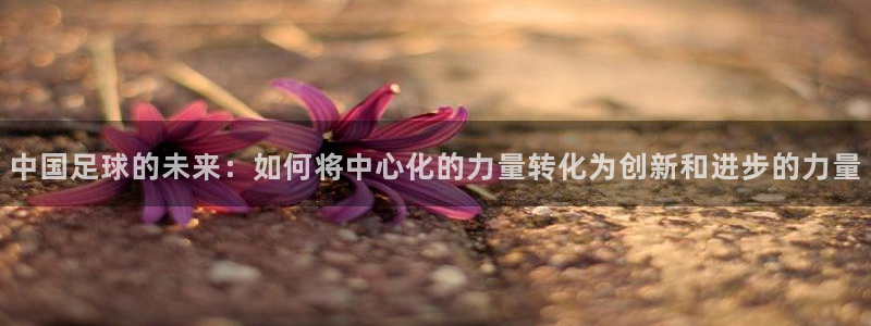 中国足球的未来：如何将中心化的力量转化为创新和进步的力量